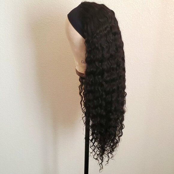 New Virgin Human Hair Water Wave Headband Wig - Picture 2 of 9